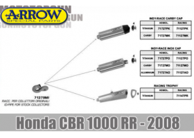 Dekat ARROW Honda CBR 1000 RR 08/11 Rura eliminująca katalizator