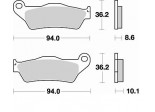 Klocki hamulcowe BRAKING na tył SM1 BMW R1200 R 06/16