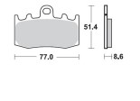 Klocki hamulcowe BRAKING na przód CM55 BMW R1200 RT 05/13