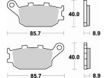 Klocki hamulcowe BRAKING na tył CM56 HONDA FMX 650 05/07