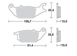 Klocki hamulcowe BRAKING na tył SM1 HONDA CBR 125 R 04/11