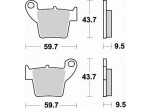 Klocki hamulcowe BRAKING na tył SM1 HONDA CBR 150 R 11/16