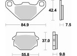 Klocki hamulcowe BRAKING na tył SM1 KAWASAKI KLR 650 07