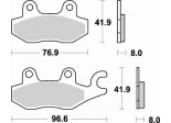 Klocki hamulcowe BRAKING na tył SM1 KAWASAKI NINJA 250 08/12