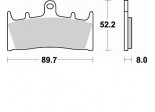 Klocki hamulcowe BRAKING na przód CM55 KAWASAKI ZX-12R 00/03