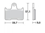 Klocki hamulcowe BRAKING na tył CM56 KAWASAKI ZZR 1400 ABS 08/15