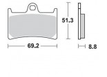 Klocki hamulcowe BRAKING na przód CM55 YAMAHA MT-09 14/15