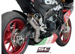 Układ wydechowy SC-PROJECT CR-T MESH TYTAN SLIP-ON APRILIA RSV4 / RF / RR 2015 - 2016