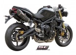 Układ wydechowy SC-PROJECT OVAL KARBON 2 SLIP-ON TRIUMPH STREET TRIPLE 675 / R 2007 - 2012