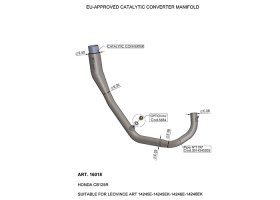Układ wydechowy LeoVince HONDA CB 125 R 2018 SBK EU-APPROVED CATALYTIC CONVERTER MANIFOLD CAR WITH CATALYST FULL SYSTEM 4/2/1 CA
