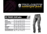 Jeansy Motocyklowe Damskie PARADO 661 LADIES Denim Pants Light Grey