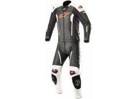 Kombinezon Missile 2-Piece Leather Suit Tech-Air® Compatible Black/White/Red Fluo