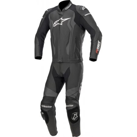 Kombinezon MISSILE LEATHER SUIT TECH AIR BAG COMPATIBLE Black/White/fluo/yellow