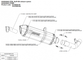 Układ Wydechowy Slip-on Akrapovic KAWASAKI Z750 / R 2007-2012