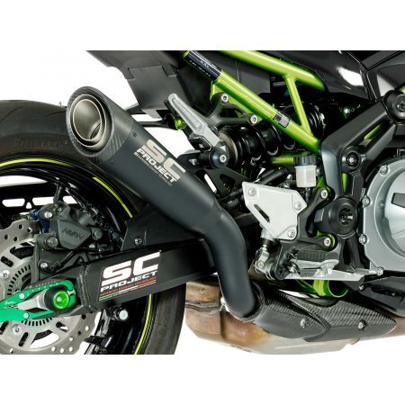 Układ wydechowy SC-PROJECT S1 TYTAN CZARNY SLIP-ON KAWASAKI Z 900 2017 - 2019