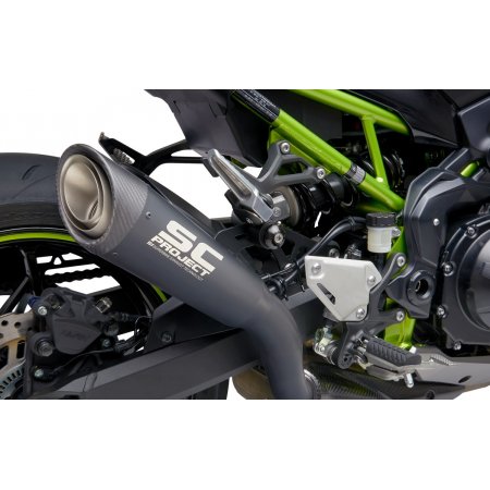 Układ wydechowy SC-PROJECT S1 TYTAN CZARNY SLIP-ON KAWASAKI Z 900 2020-2021