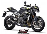 Układ wydechowy SC-PROJECT S1 TYTAN CZARNY SLIP-ON TRIUMPH STREET TRIPLE 765 S / R / RS 2020 - 2021