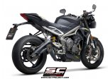 Układ wydechowy SC-PROJECT S1 TYTAN CZARNY SLIP-ON TRIUMPH STREET TRIPLE 765 S / R / RS 2020 - 2021