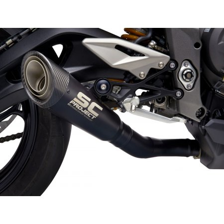 Układ wydechowy SC-PROJECT S1 TYTAN CZARNY SLIP-ON TRIUMPH STREET TRIPLE 765 S / R / RS 2020 - 2021