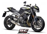 Układ wydechowy SC-PROJECT S1 TYTAN SLIP-ON TRIUMPH STREET TRIPLE 765 S / R / RS 2020 - 2021