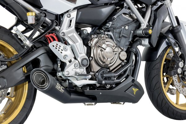 Układ wydechowy SC-PROJECT S1 TYTAN CZARNY FULL SYSTEM YAMAHA MT-07 2013 - 2016