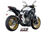 Układ wydechowy SC-PROJECT CONICAL STAL CZARNY FULL SYSTEM YAMAHA MT-07 2013 - 2016