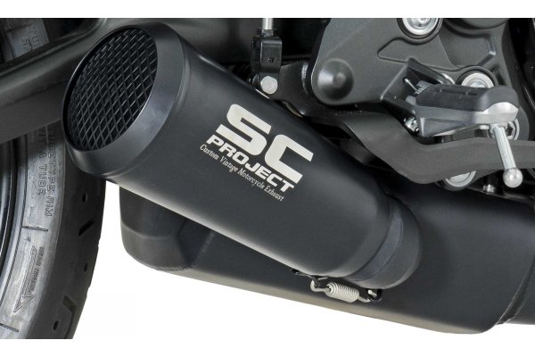 Układ wydechowy SC-PROJECT 70S CONICAL STAL CZARNY FULL SYSTEM YAMAHA MT-07 2013 - 2016