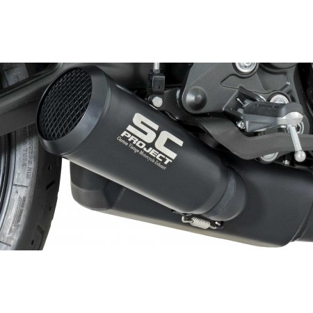 Układ wydechowy SC-PROJECT 70S CONICAL STAL CZARNY FULL SYSTEM YAMAHA MT-07 2013 - 2016