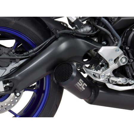 Układ wydechowy SC-PROJECT 70S CONICAL STAL CZARNY FULL SYSTEM YAMAHA MT-09 2017 - 2020