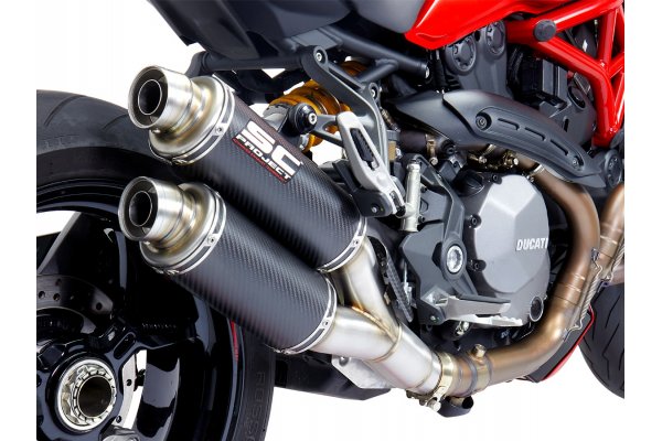 Układ wydechowy SC-PROJECT TWIN GP KARBON SLIP-ON DUCATI MONSTER 1200 / S / R 2017 - 2021