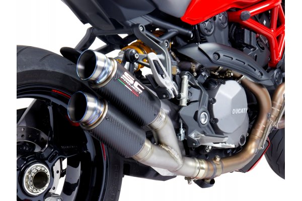 Układ wydechowy SC-PROJECT TWIN GP70-R KARBON SLIP ON DUCATI MONSTER 1200 / S / R 2017 - 2021