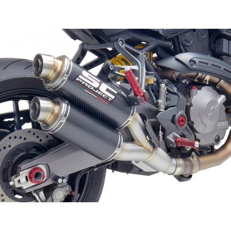 Układ wydechowy SC-PROJECT TWIN GP KARBON SLIP ON DUCATI MONSTER 821 2018 - 2020