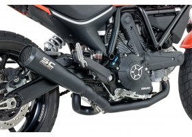 Układ wydechowy SC-PROJECT 70S CONIC STAL CZARNY FULL SYSTEM DUCATI SCRAMBLER 400 2016 - 2019