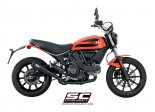 Układ wydechowy SC-PROJECT 70S CONIC STAL CZARNY FULL SYSTEM DUCATI SCRAMBLER 400 2016 - 2019