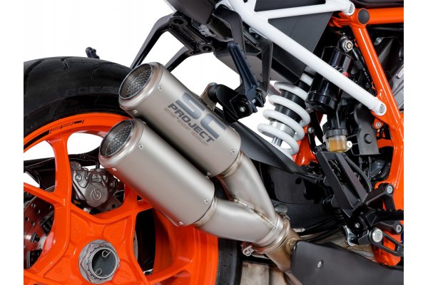 Układ wydechowy SC-PROJECT TWIN CR-T TYTAN SLIP-ON KTM 1290 SUPER DUKE R 2017 - 2019