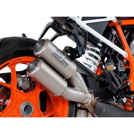 Układ wydechowy SC-PROJECT TWIN CR-T TYTAN SLIP-ON KTM 1290 SUPER DUKE R 2017 - 2019