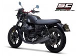 Układ wydechowy SC-PROJECT 70S CONICAL STAL CZARNY 2 SLIP-ON MOTO GUZZI V7 III 2017 - 2020