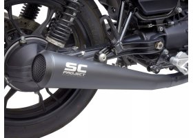 Układ wydechowy SC-PROJECT 70S CONICAL STAL CZARNY 2 SLIP-ON MOTO GUZZI V7 III 2017 - 2020