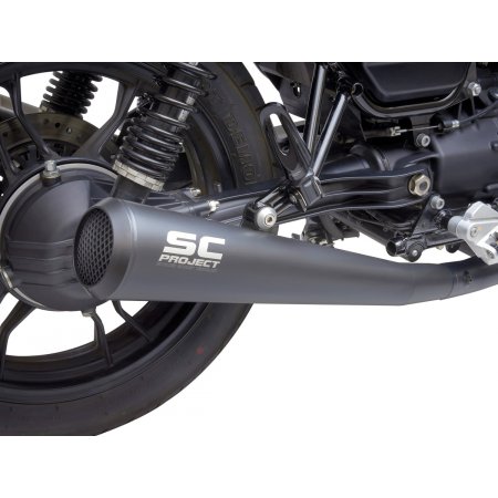 Układ wydechowy SC-PROJECT 70S CONICAL STAL CZARNY 2 SLIP-ON MOTO GUZZI V7 III 2017 - 2020