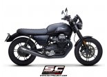 Układ wydechowy SC-PROJECT 70S CONICAL STAL CZARNY 2 SLIP-ON MOTO GUZZI V7 III 2017 - 2020