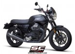 Układ wydechowy SC-PROJECT RACER CONICAL STAL CZARNY 2 SLIP-ON MOTO GUZZI V7 III 2017 - 2020