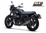 Układ wydechowy SC-PROJECT RACER CONICAL STAL CZARNY 2 SLIP-ON MOTO GUZZI V7 III 2017 - 2020