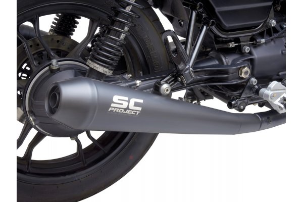 Układ wydechowy SC-PROJECT RACER CONICAL STAL CZARNY 2 SLIP-ON MOTO GUZZI V7 III 2017 - 2020