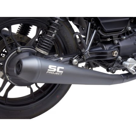 Układ wydechowy SC-PROJECT RACER CONICAL STAL CZARNY 2 SLIP-ON MOTO GUZZI V7 III 2017 - 2020