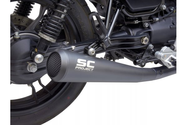 Układ wydechowy SC-PROJECT 70S CONICAL STAL CZARNY 2 SLIP-ON MOTO GUZZI V7 III 2017 - 2020