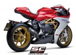 Układ wydechowy SC-PROJECT 70'S CONIC STAL CZARNY SLIP-ON MV AGUSTA SUPERVELOCE 800 2019-2021