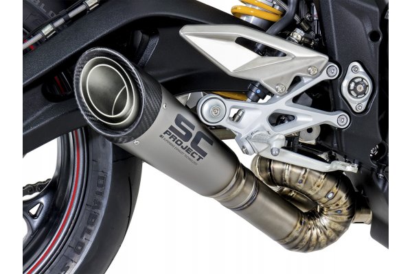 Układ wydechowy SC-PROJECT S1 TYTAN SLIP-ON TRIUMPH STREET TRIPLE 765 / S / R / RS 2017 - 2019