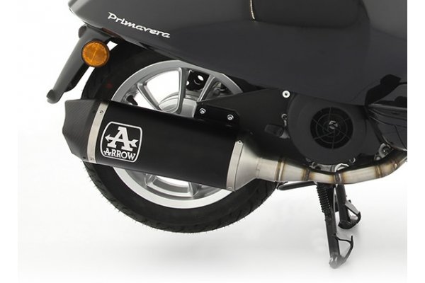 Układ Wydechowy ARROW PIAGGIO VESPA PRIMAVERA 125 3V IE 2021 URBAN ALUMINIUM DARK CARBY END CAP