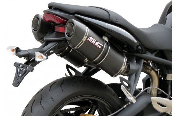 Układ wydechowy SC-PROJECT OVAL KARBON 2 SLIP-ON TRIUMPH STREET TRIPLE 675 / R 2007 - 2012