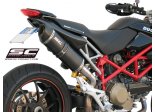 Układ wydechowy SC-PROJECT OVAL KARBON SLIP-ON DUCATI HYPERMOTARD 1100 / S 2007 - 2009